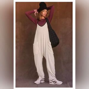 Free-people Women's Cream and White Jumpsuit